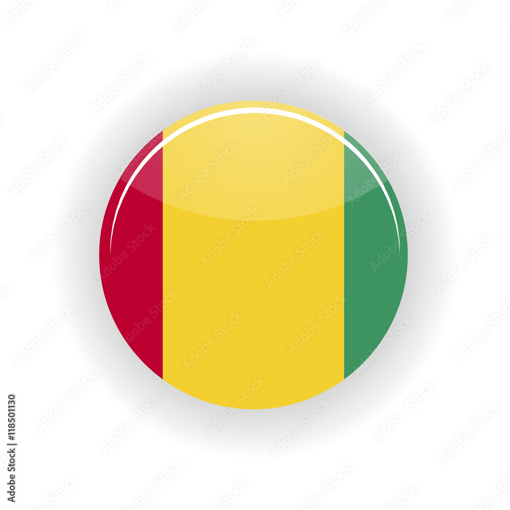 Fototapeta premium Guinea icon circle isolated on white background. Conakry icon vector illustration