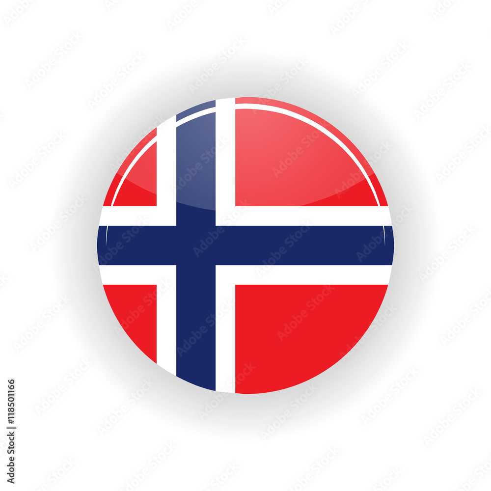 Norway icon circle isolated on white background. Oslo icon vector illustration Norway icon circle isolated on white background. Oslo icon vector illustration