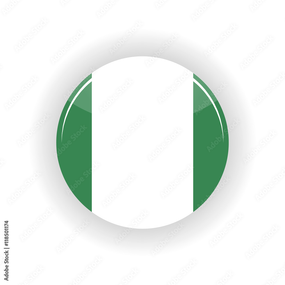 Federal Republic of Nigeria icon circle isolated on white background. Abuja icon vector illustration Federal Republic of Nigeria icon circle isolated on white background. Abuja icon vector illustration
