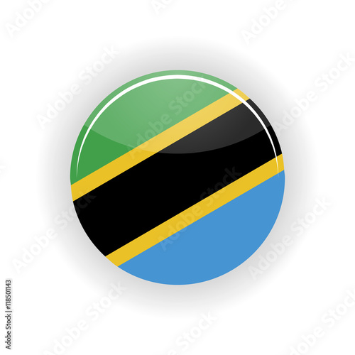 Free Download Tanzania icon circle isolated on white background. Dodoma icon vector illustration - GFXLoad