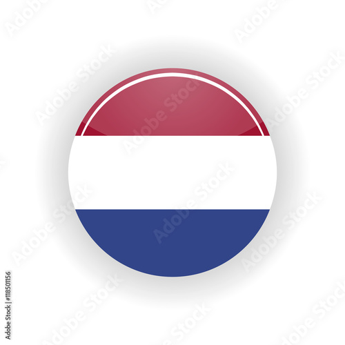 Free Download Netherlands icon circle isolated on white background. Amsterdam icon vector illustration - GFXLoad