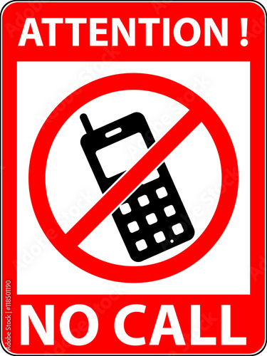 No phone, telephone, cellphone and smartphone prohibited symbol. Sign indicating the prohibition or rule. Warning and forbidden. Flat design. Vector illustration. Easy to use and edit. EPS10.