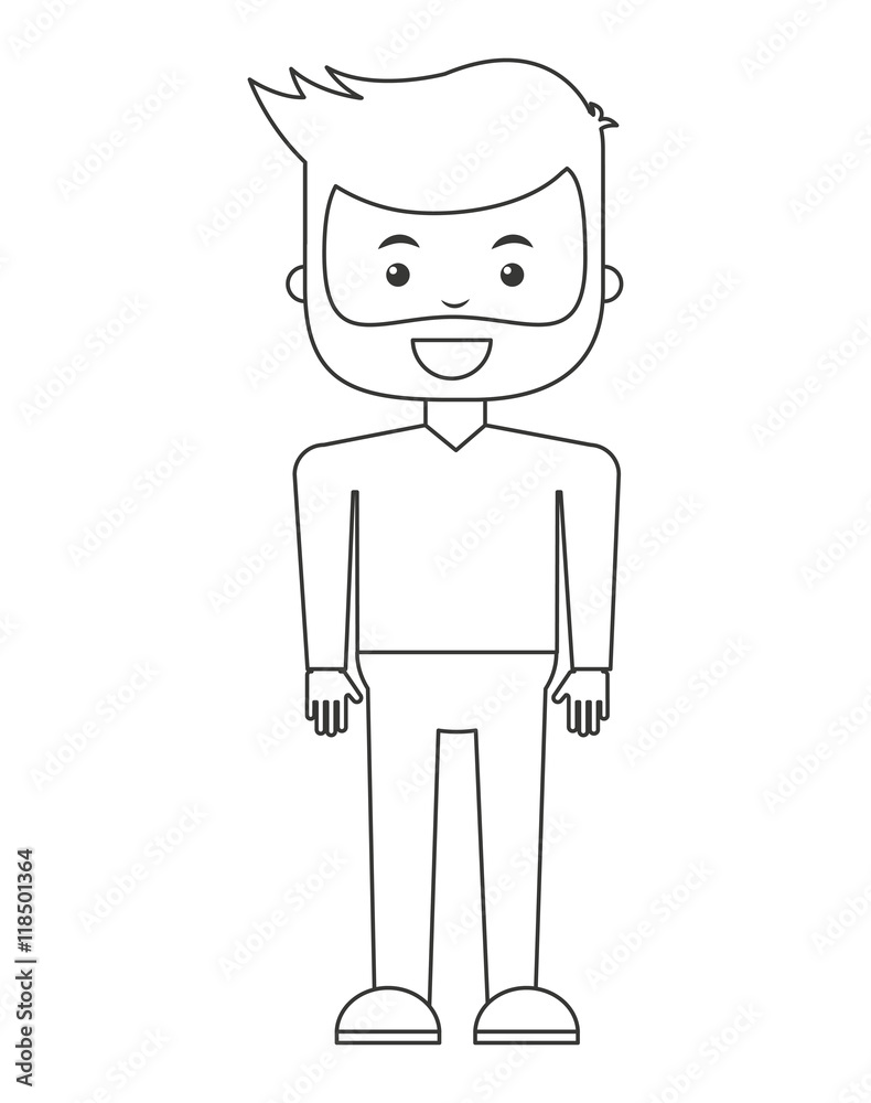 young man isolated icon young man isolated icon