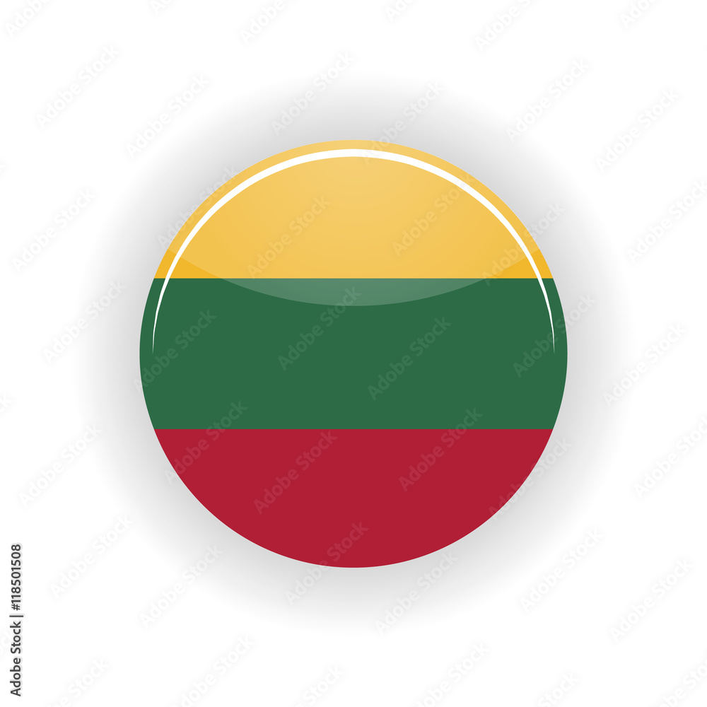 Lithuania icon circle isolated on white background. Vilnius icon vector illustration Lithuania icon circle isolated on white background. Vilnius icon vector illustration
