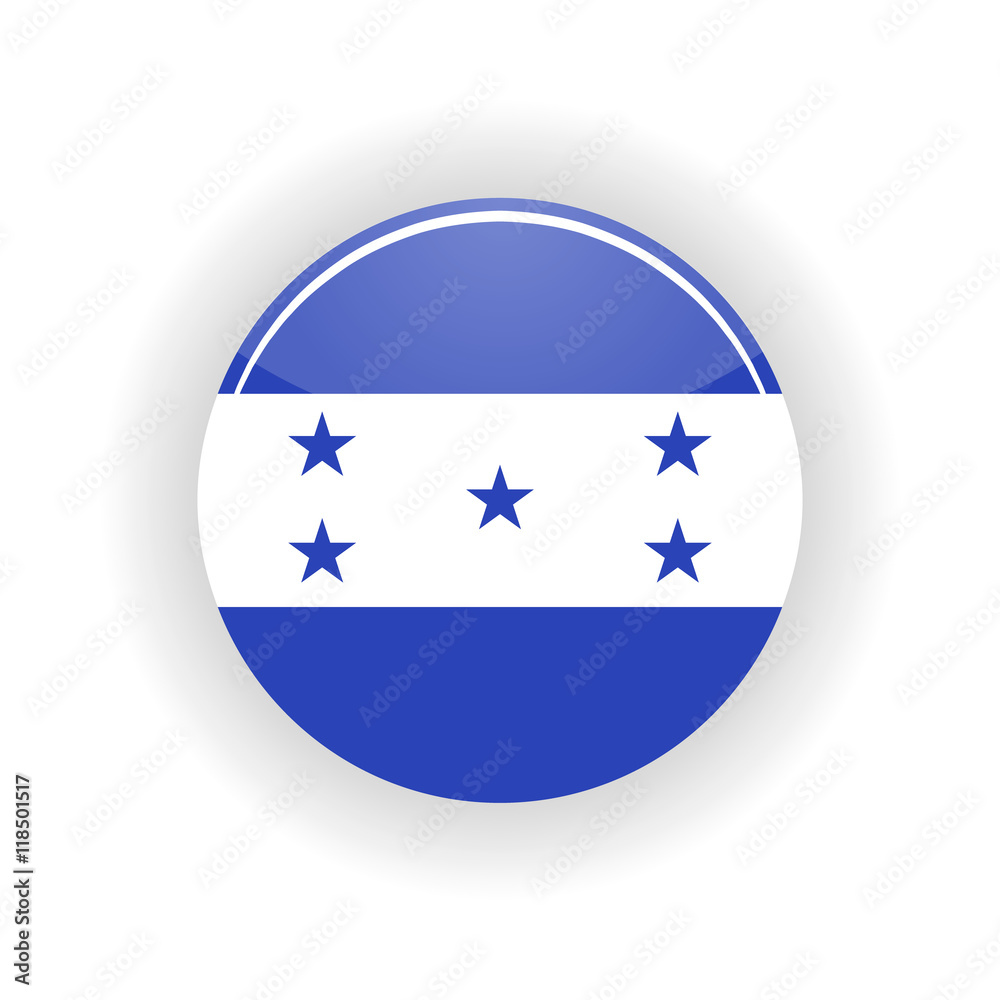 Honduras icon circle isolated on white background. Tegucigalpa icon vector illustration Honduras icon circle isolated on white background. Tegucigalpa icon vector illustration