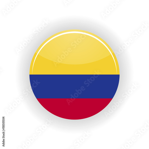 Colombia icon circle isolated on white background. Bogota icon vector illustration