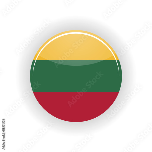 Free Download Lithuania icon circle isolated on white background. Vilnius icon vector illustration - GFXLoad