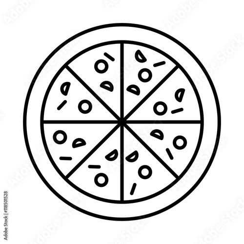 delicious pizza fast food icon