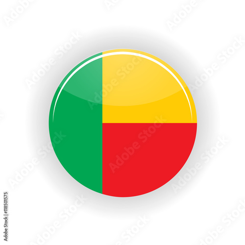Benin icon circle isolated on white background. Porto Novo icon vector illustration Free Download Benin icon circle isolated on white background. Porto Novo icon vector illustration - GFXLoad