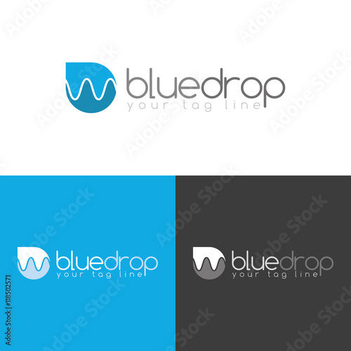 Blue drop and energy company logo photo