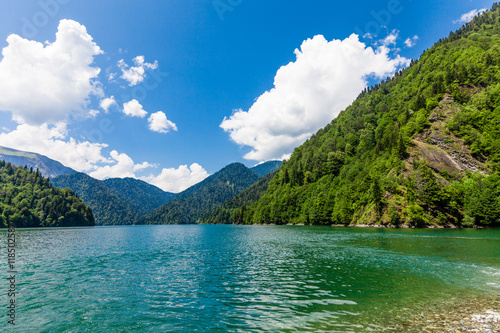 Abkhazia. Riza lake. Mountain lake