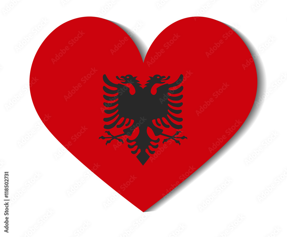 heart flag albania
