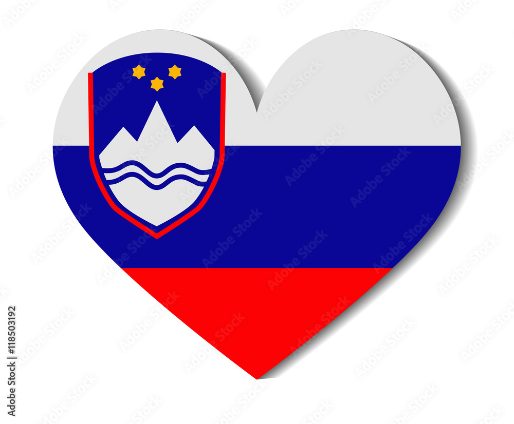 Obraz premium heart flag slovenia
