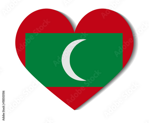 Free Download heart flag maldives - GFXLoad