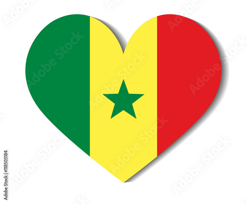 Free Download heart flag senegal - GFXLoad