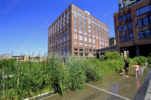 Walking on the High Line in New York City