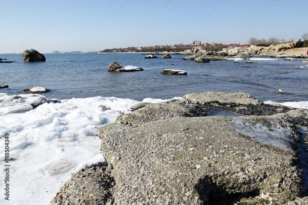 Winter seaside scenery