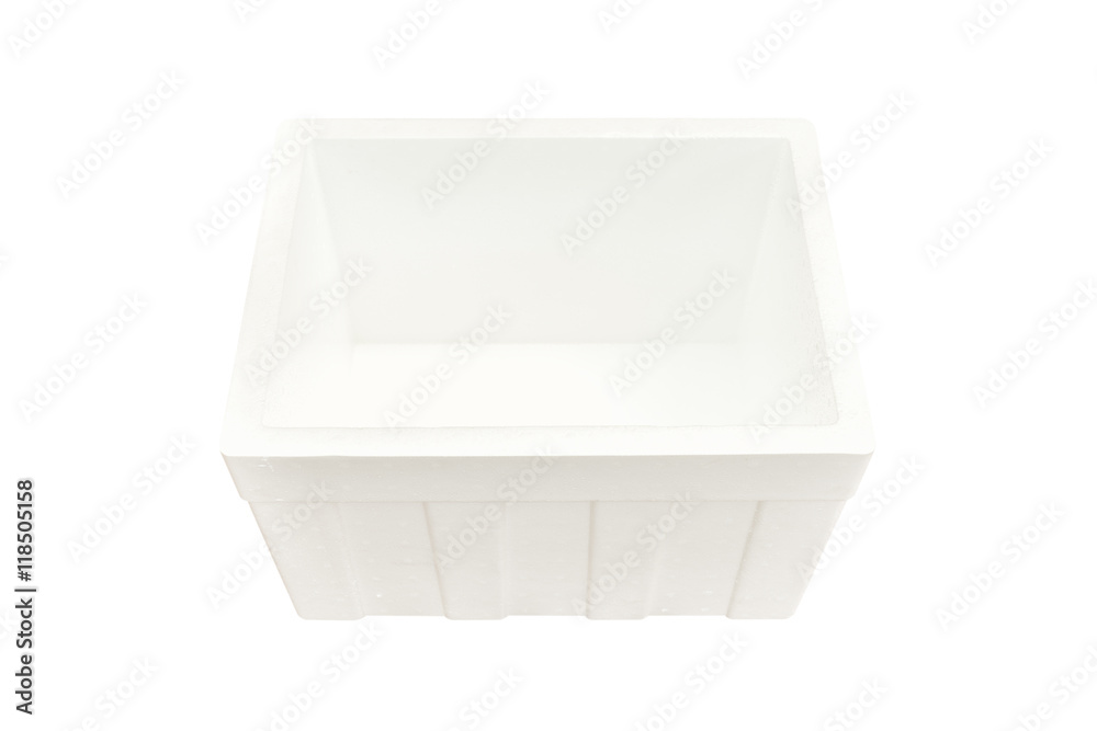 Styrofoam storage box isolated on white background. This has clipping path. Styrofoam storage box isolated on white background. This has clipping path.
