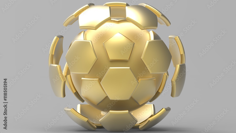 Obraz premium Soccer ball. 3D illustration. 3D CG.