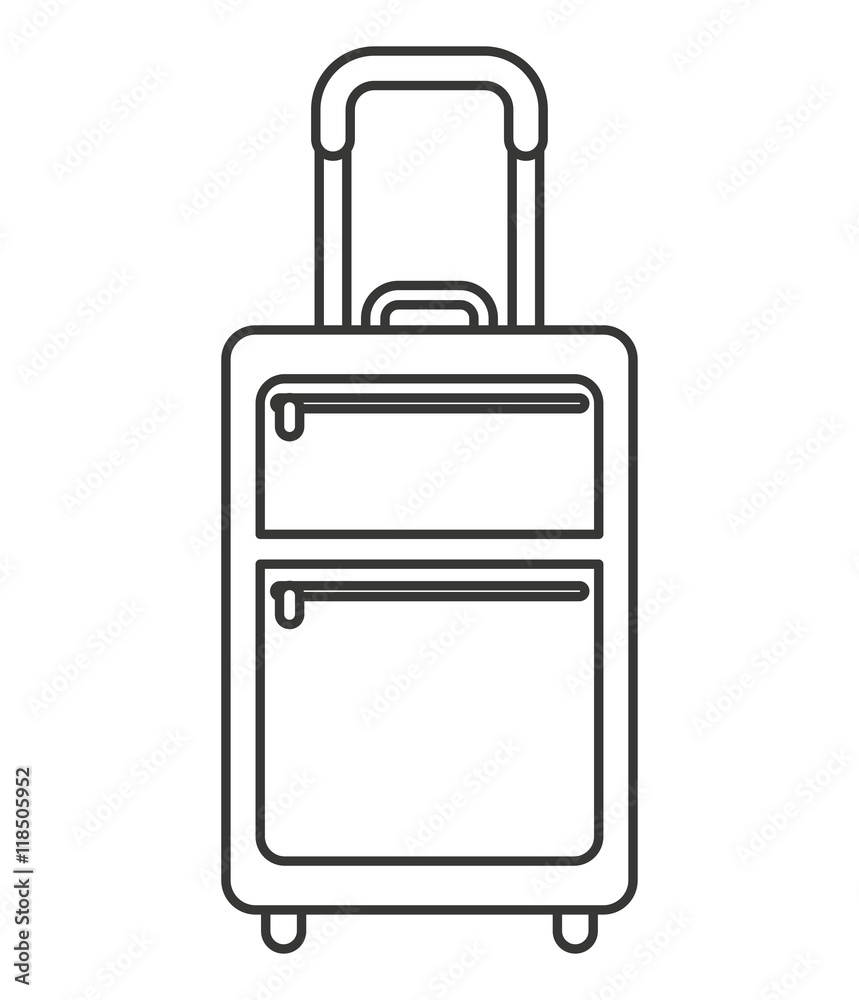 suitcase travel isolated icon suitcase travel isolated icon