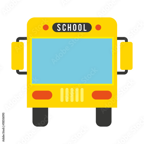 bus vehicle transport isolated icon