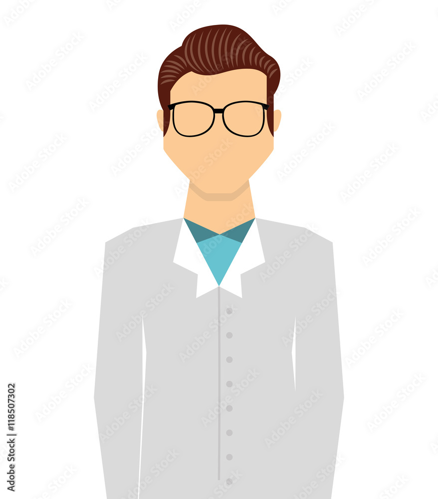 professional scientific man job isolated icon professional scientific man job isolated icon