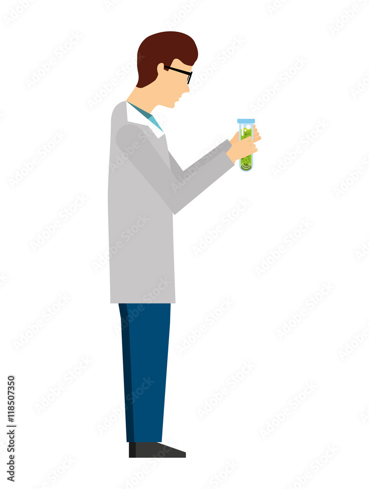 professional scientific man job isolated icon professional scientific man job isolated icon