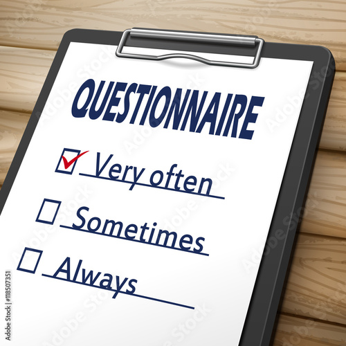 questionnaire clipboard image