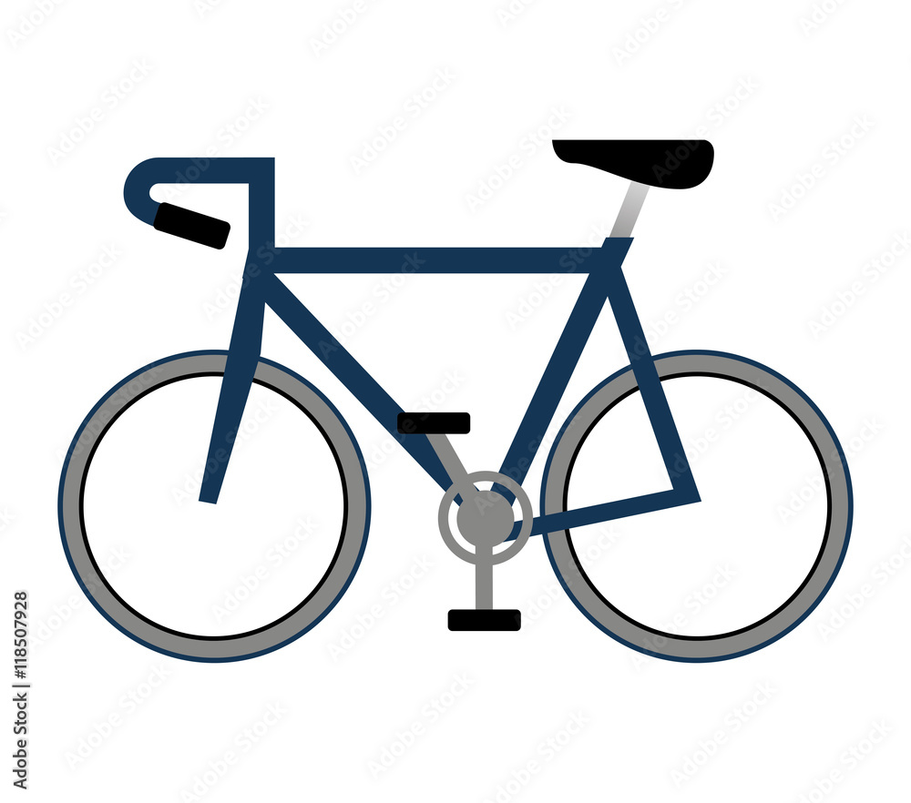 bicycle vehicle isolated icon