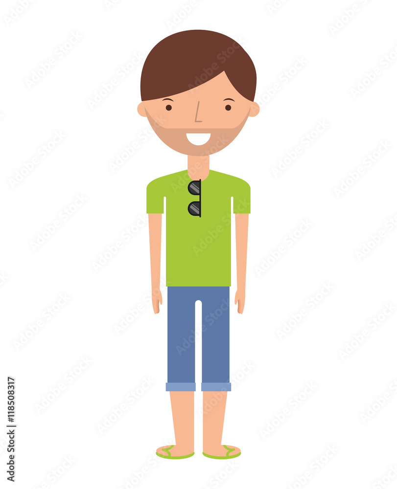 young man with summer fashion young man with summer fashion