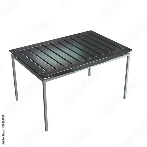  バーベキューに使う鉄板テーブルの3Dレンダリング画像