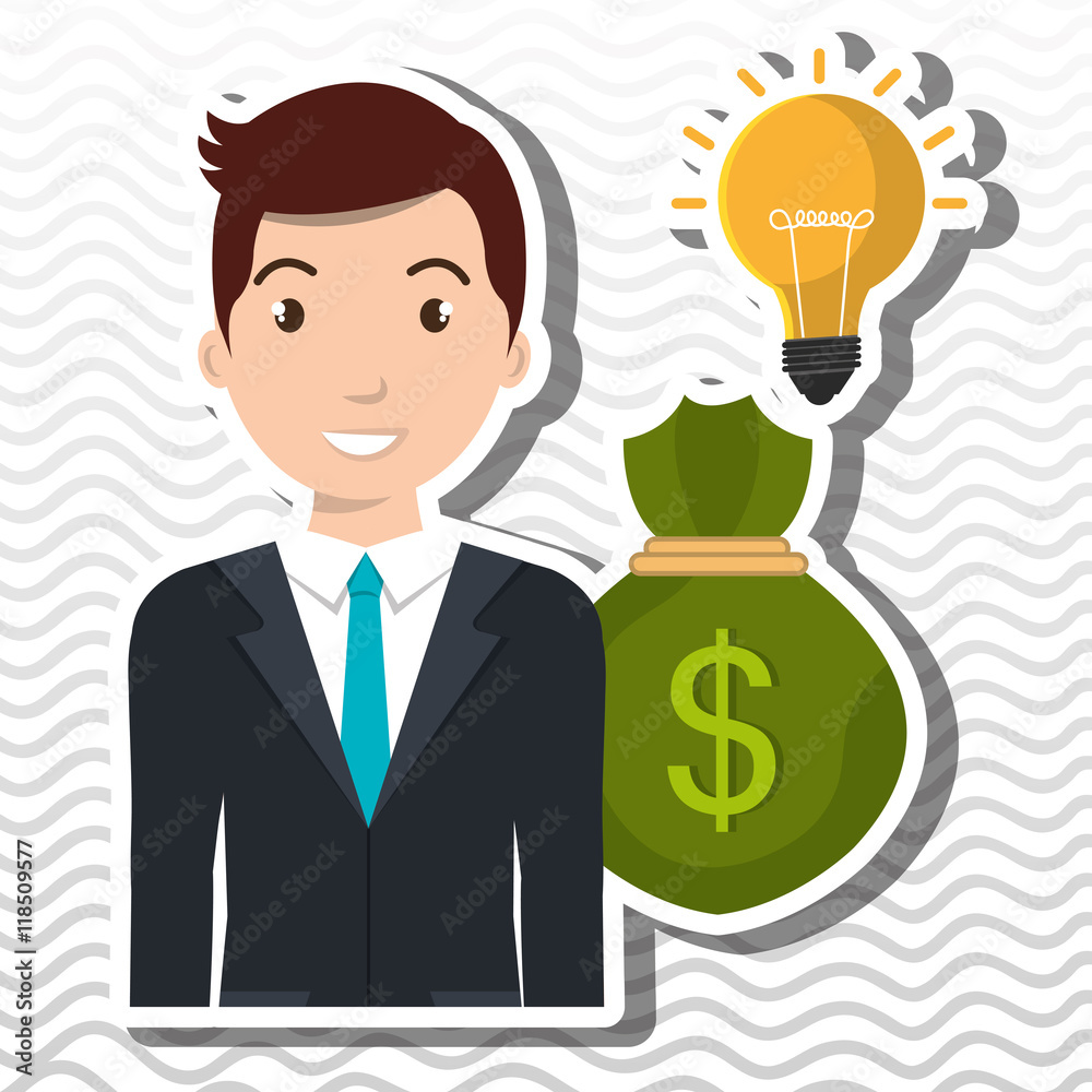 character bag money idea vector illustration eps 10 character bag money idea vector illustration eps 10