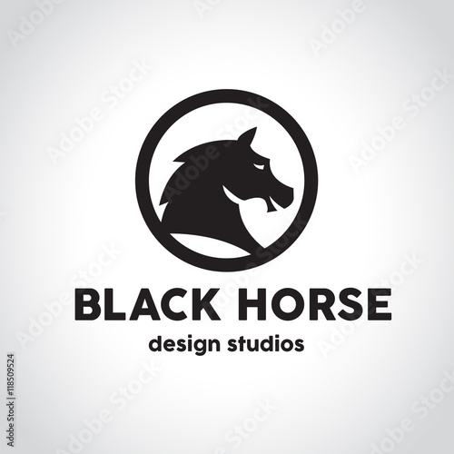 Black horse logo,horse logo