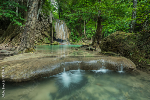 Fototapeta Naklejka Na Ścianę i Meble -  Wonderful waterfall in Kanjanaburi Province, Thailand