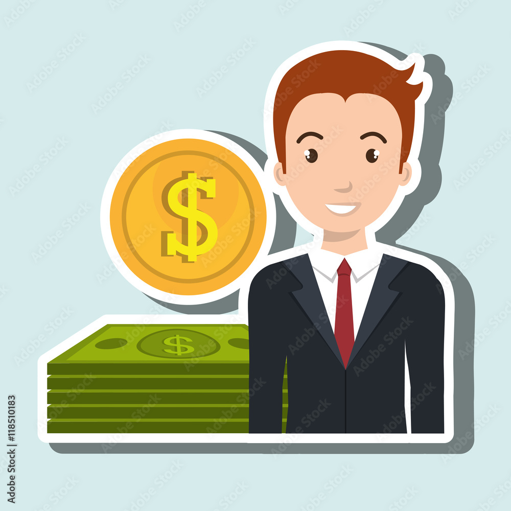 man dollar money icon vector illustration graphic man dollar money icon vector illustration graphic