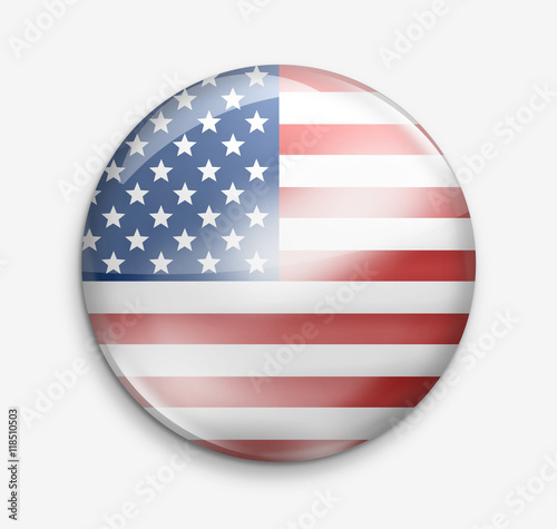 round light glass button ic...