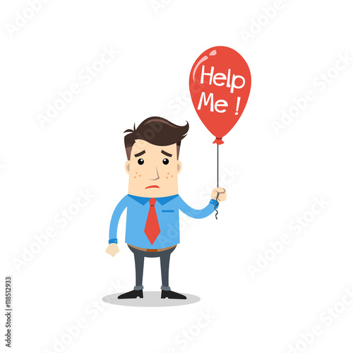 business man said help me