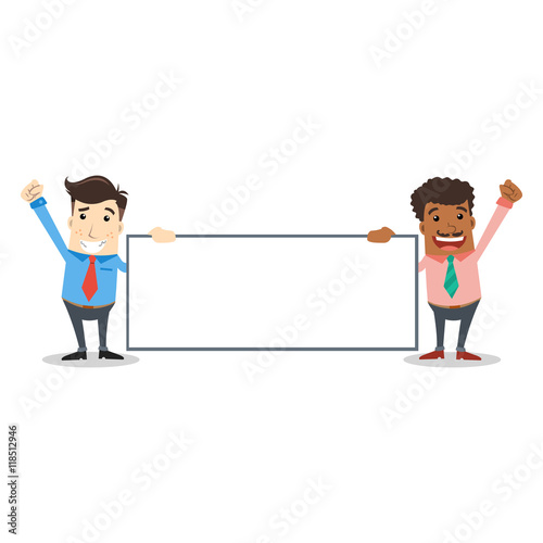business man with whiteboard