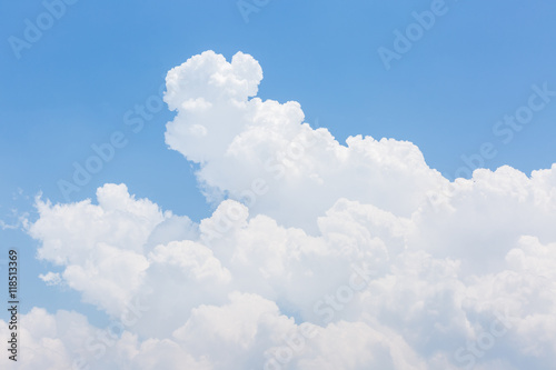 Beautiful blue sky and white clouds nature background
