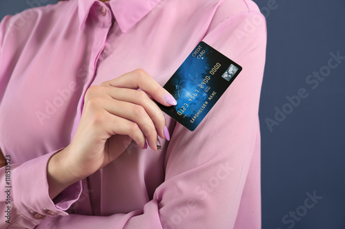 Businesswoman with credit c...