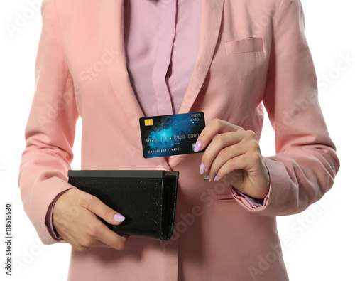 Businesswoman with credit c...
