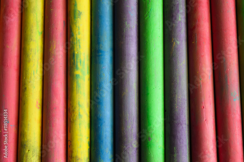 many color chalk