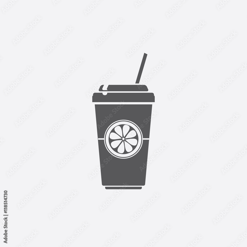 Fototapeta premium Disposable soda cup icon