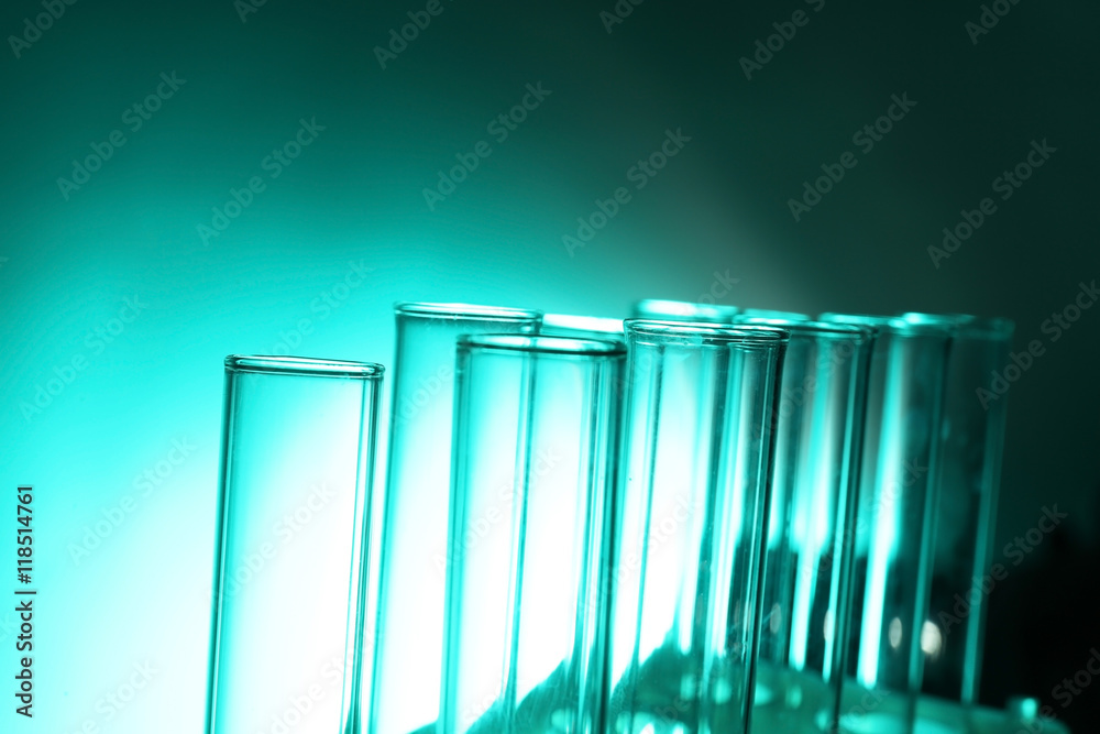 Test tubes on dark background Test tubes on dark background