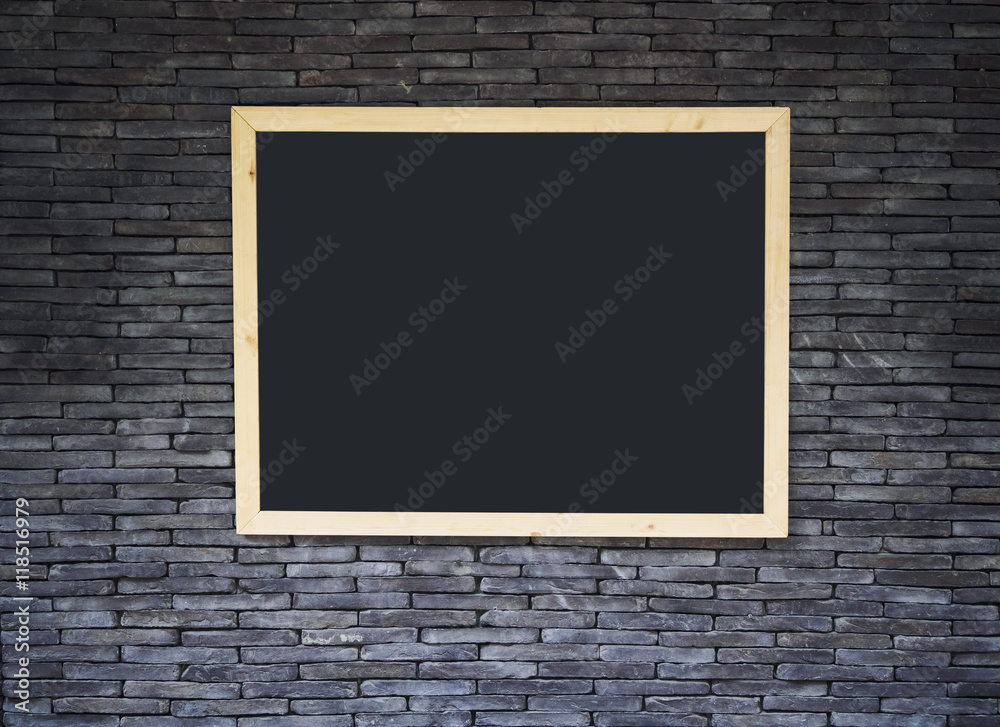 Chalkboard on Black tiles wall Blank Menu board background Chalkboard on Black tiles wall Blank Menu board background