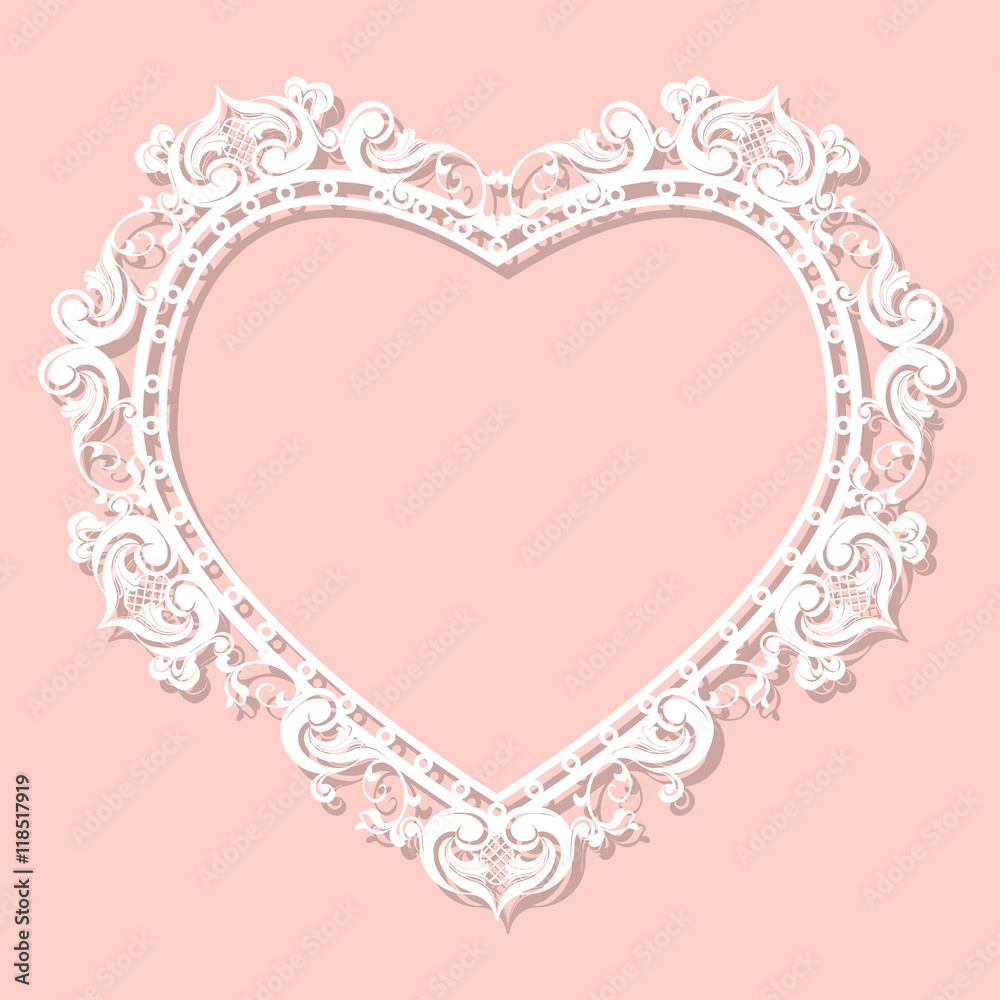 frame heart-shaped paper for picture or photo frame heart-shaped paper for picture or photo