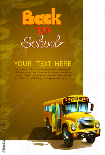 Back to School With place for your advertisement text. Vector