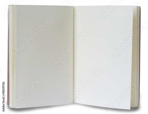 Open notebook on white © olando