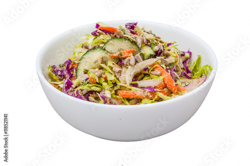 raw salad served in bowl