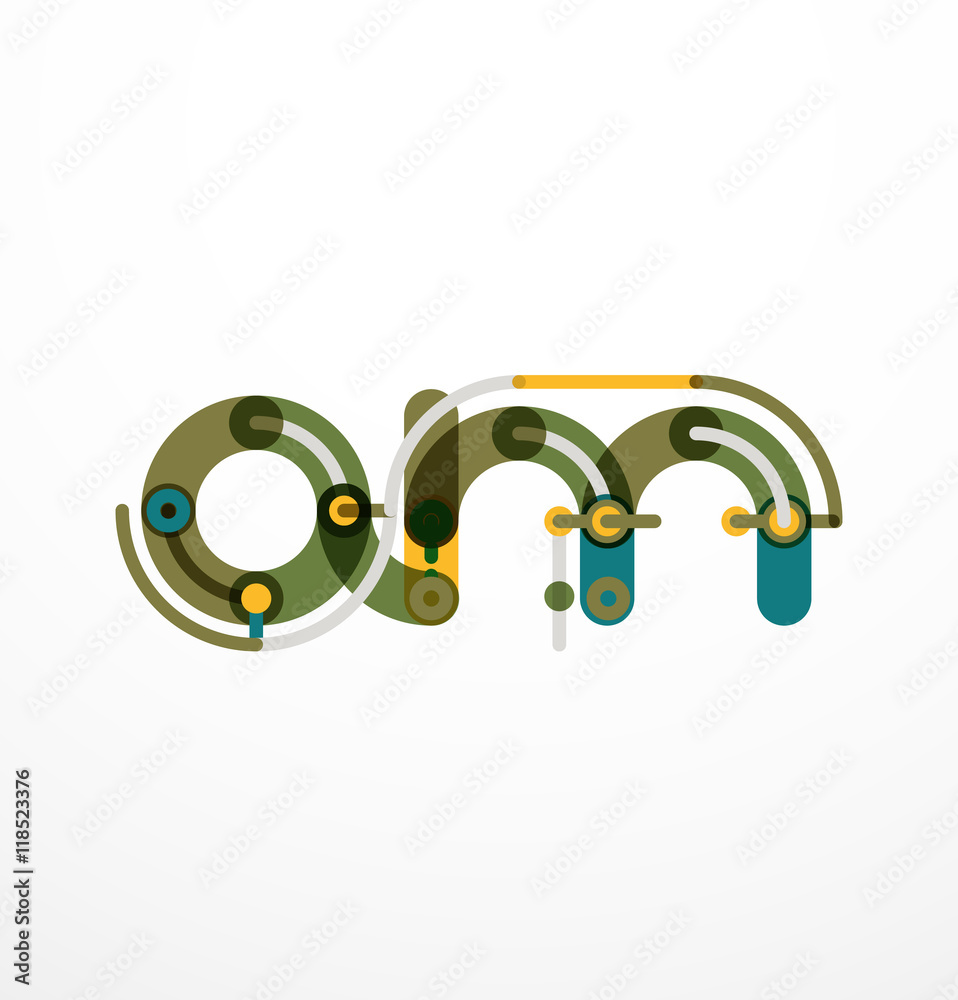 Fototapeta premium Linear business logo letter